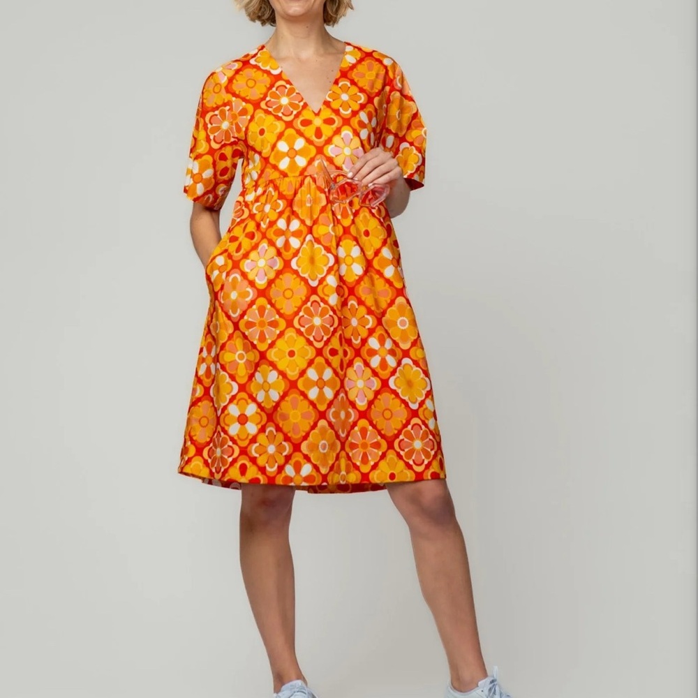 Floral Orange Dress